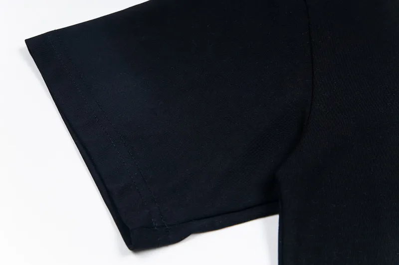 106💰S11# Mechao SAINT white ink direct-injection pure cotton 260g loose short-sleeved T-shirt 18 black, white S-XL